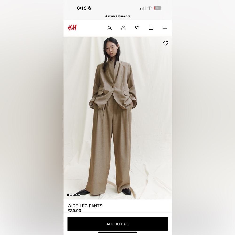 H&M wide legs slacks